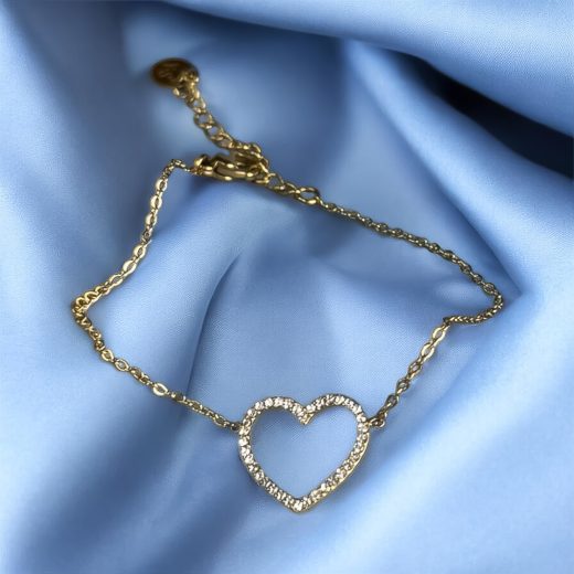 Pulseira Ella Crystal Heart - BELLIA