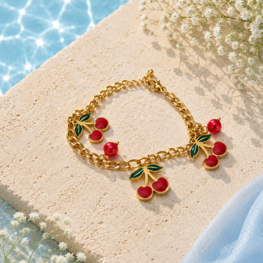 Pulseira Summer Vibes Tree Cherry - BELLIA